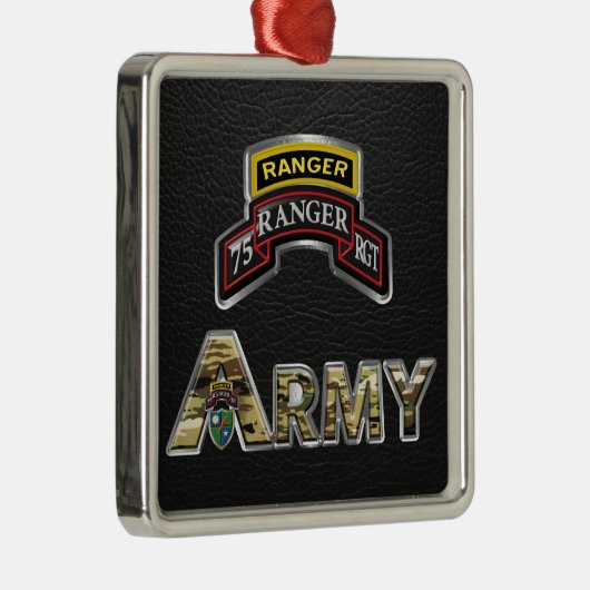 75e Ranger Regiment Kerstmis Metalen Ornament (Rechts)