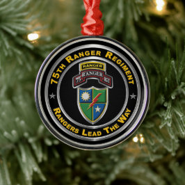 75e Ranger Regiment Kerstmis Metalen Ornament