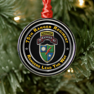 75e Ranger Regiment Kerstmis Metalen Ornament