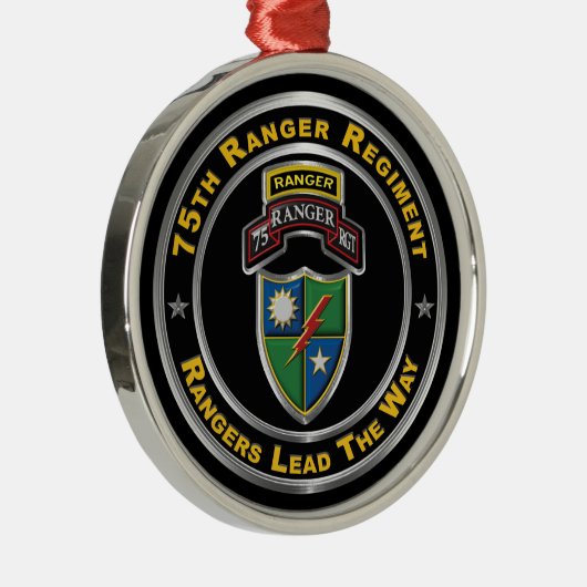 75e Ranger Regiment Kerstmis Metalen Ornament (Rechts)