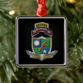 75e Ranger Regiment Kerstmis Metalen Ornament