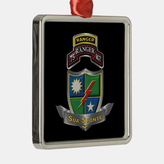 75e Ranger Regiment Kerstmis Metalen Ornament (Rechts)