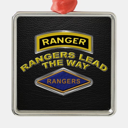 75e Ranger Regiment Kerstmis Metalen Ornament (Voorkant)