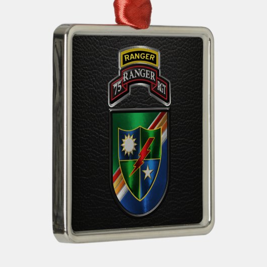 75e Ranger Regiment Kerstmis Metalen Ornament (Rechts)