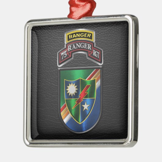 75e Ranger Regiment Kerstmis Metalen Ornament (Links)