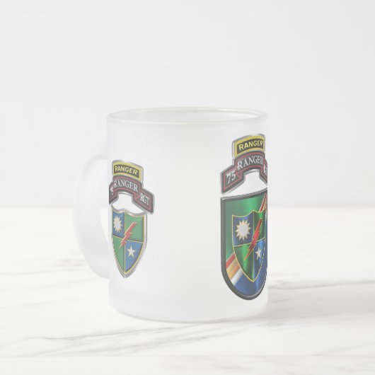 75e Ranger Regiment Matglas Koffiemok (Voorkant links)