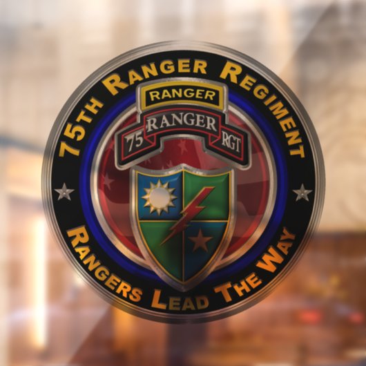 75e Ranger Regiment  Raamsticker (Vel 2)