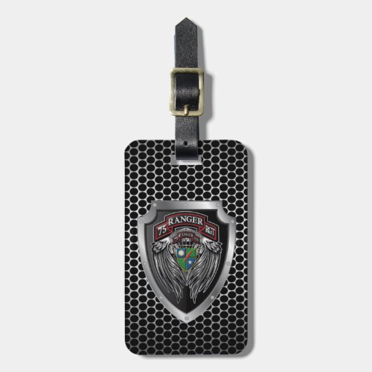 75e Ranger Regiment "Rangers Lead the Way" Bagagelabel (Voorkant verticaal)