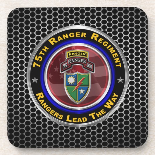 75e Ranger Regiment "Rangers Lead the Way" Bier Onderzetter (Voorkant)