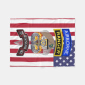 75e Ranger Regiment "Rangers Lead the Way" Fleece Deken (Voorkant (Horizontaal))