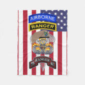 75e Ranger Regiment "Rangers Lead the Way" Fleece Deken (Voorkant)