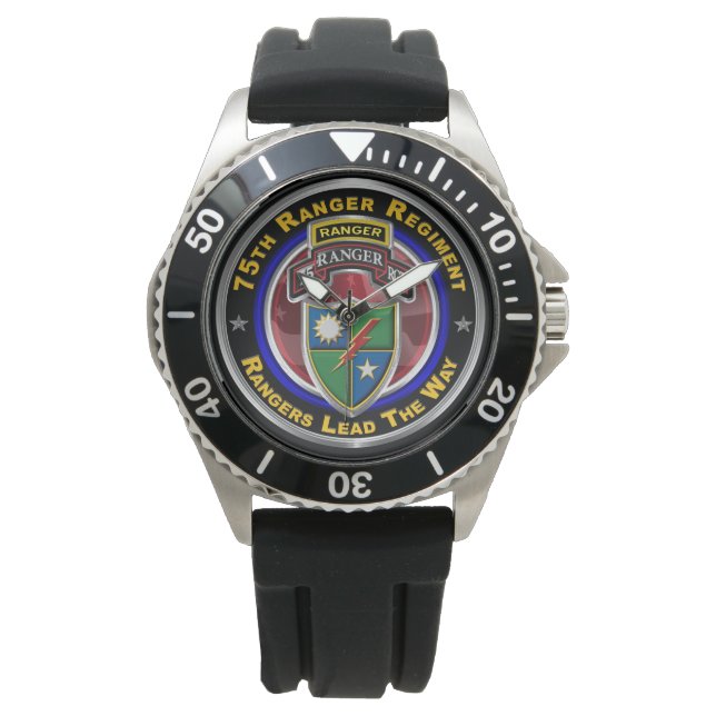 75e Ranger Regiment "Rangers Lead the Way" Horloge (Voorkant)