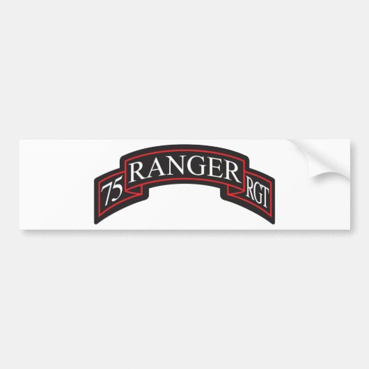 75e Ranger Regiment Scroll Bumpersticker (Voorkant)
