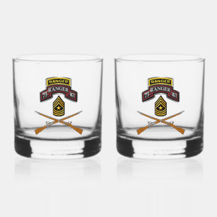75e Ranger Regiment Sergeant-majoor Whisky Glas