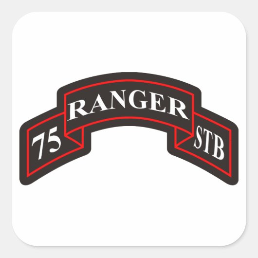 75e Ranger Regiment Special Troops bataljon Vierkante Sticker (Voorkant)