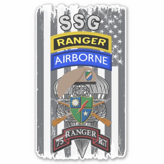 75e Ranger Regiment Sticker (Voorkant)
