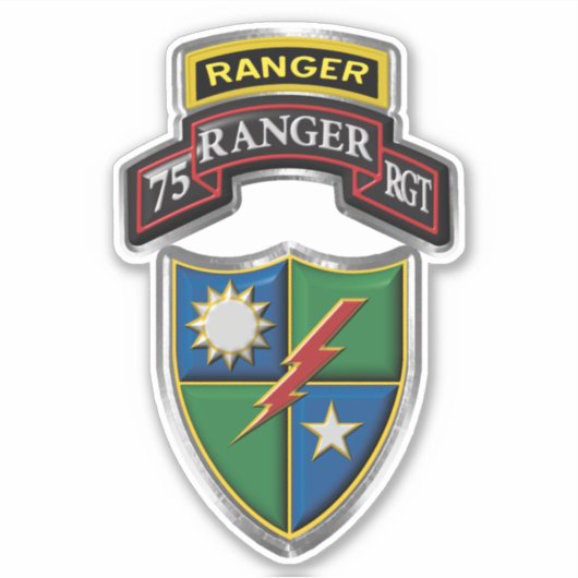 75e Ranger Regiment Sticker (Voorkant)