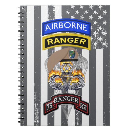 75e Ranger Regiment "Sua Sponte" Notitieboek (Voorkant)