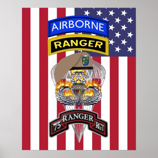 75e Ranger Regiment "Sua Sponte" Poster (Voorkant)