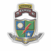 75e Ranger Regiment Sua Sponte Sticker (Voorkant)