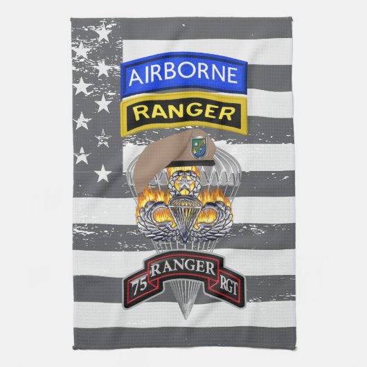 75e Ranger Regiment "Sua Sponte" Theedoek (Verticaal)
