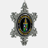 75e Ranger Regiment Tin Sneeuwvlok Ornament (Links)