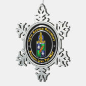 75e Ranger Regiment Tin Sneeuwvlok Ornament (Rechts)