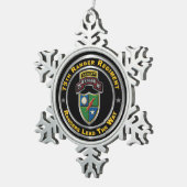 75e Ranger Regiment Tin Sneeuwvlok Ornament (Rechts)