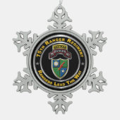 75e Ranger Regiment Tin Sneeuwvlok Ornament (Voorkant)