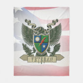 75e Ranger Regiment Veteran Fleece Deken (Voorkant)