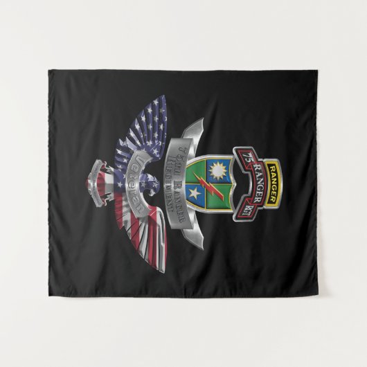 75e Ranger Regiment Veteran Wandkleed (Voorkant (horizontaal))