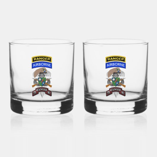 75e Ranger Regiment Whisky Glas (Voorkant)