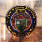 75e Ranger Regiment Window Cling Raamsticker (Vel 2)