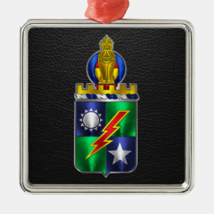 75e Ranger Regimental Crest Kerstmis Metalen Ornament