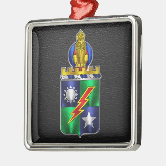 75e Ranger Regimental Crest Kerstmis Metalen Ornament (Links)