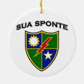 75e Ranger Rgt - scroll & flash Keramisch Ornament (Achterkant)