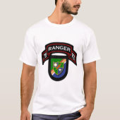 75e Ranger Rgt - scroll & flash T-shirt (Voorkant)