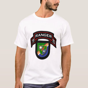 75e Ranger Rgt - scroll & flash T-shirt