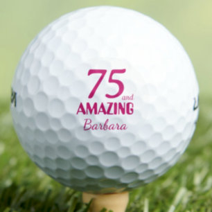 75e Roze Golf Cadeau - 75 en Geweldig Golfballen