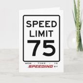 75e snelheidslimiet Verjaardag Kaart (Voorkant)