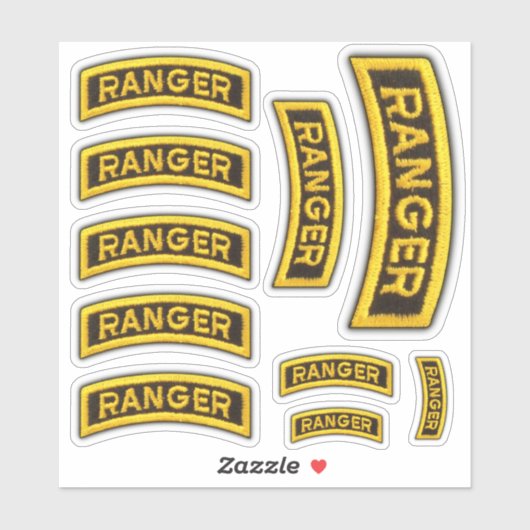 75e Sticker van Rangers Veterans van het leger (Vel)