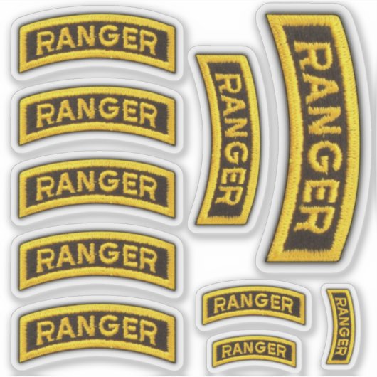 75e Sticker van Rangers Veterans van het leger (Voorkant)