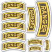 75e Sticker van Rangers Veterans van het leger (Voorkant)