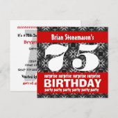 75e surrogaatdag in Black Red White Kaart (Voorkant / Achterkant)