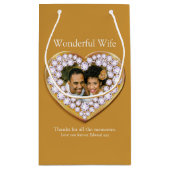 75e trouwdag foto geschenkzak klein cadeauzakje (Achterkant)