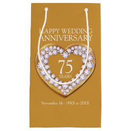 75e trouwdag foto geschenkzak klein cadeauzakje