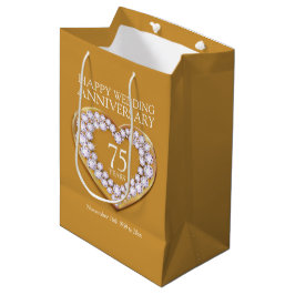75e trouwdag foto geschenkzak medium cadeauzakje