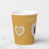 75e trouwdag fotogoud en diamanten papieren bekers (Voorkant)
