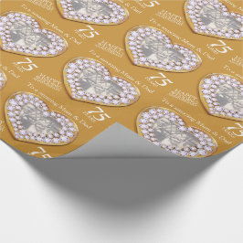 75e trouwdag ouders foto wrap cadeaupapier