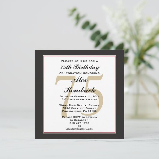 75e uitnodiging ter gelegenheid van de geboorte (Staand voorkant)